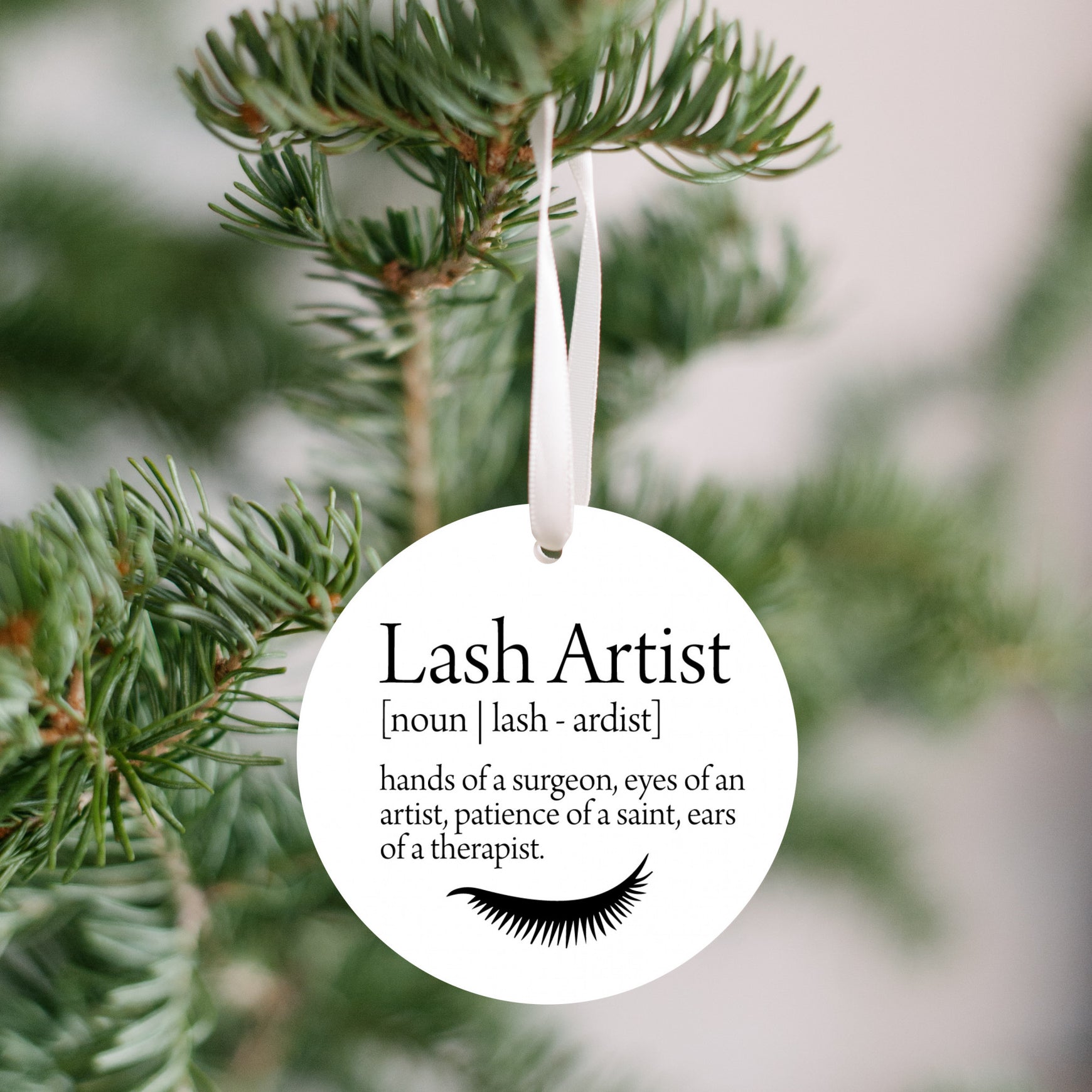 Lash Technichian Christmas Ornament