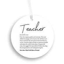 Load image into Gallery viewer, Teacher Definition Christmas Ornament