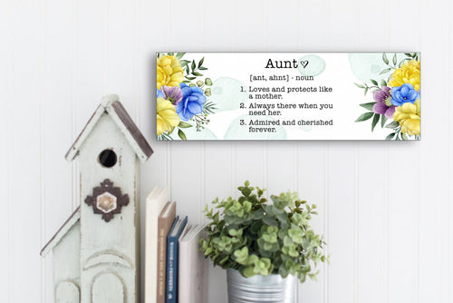 Aunt Definition Mother's Day Sign