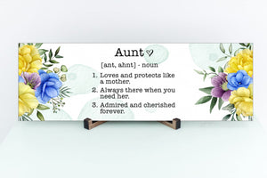 Aunt Definition Mother's Day Sign