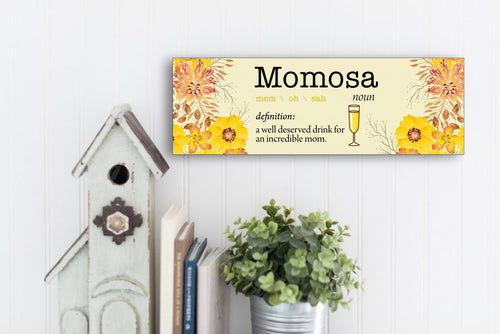 Momosa Definition Mother's Day Sign