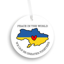 Load image into Gallery viewer, Peace In The World Ukraine Ornament