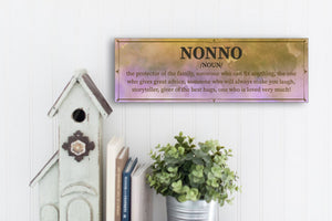 Nonno Definition Father's Day Sign