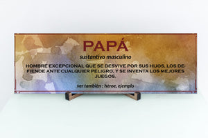 Papá Definition Father's Day Sign