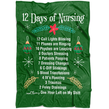 Load image into Gallery viewer, Nursing Fleece Blanket- 12 Days of Christmas