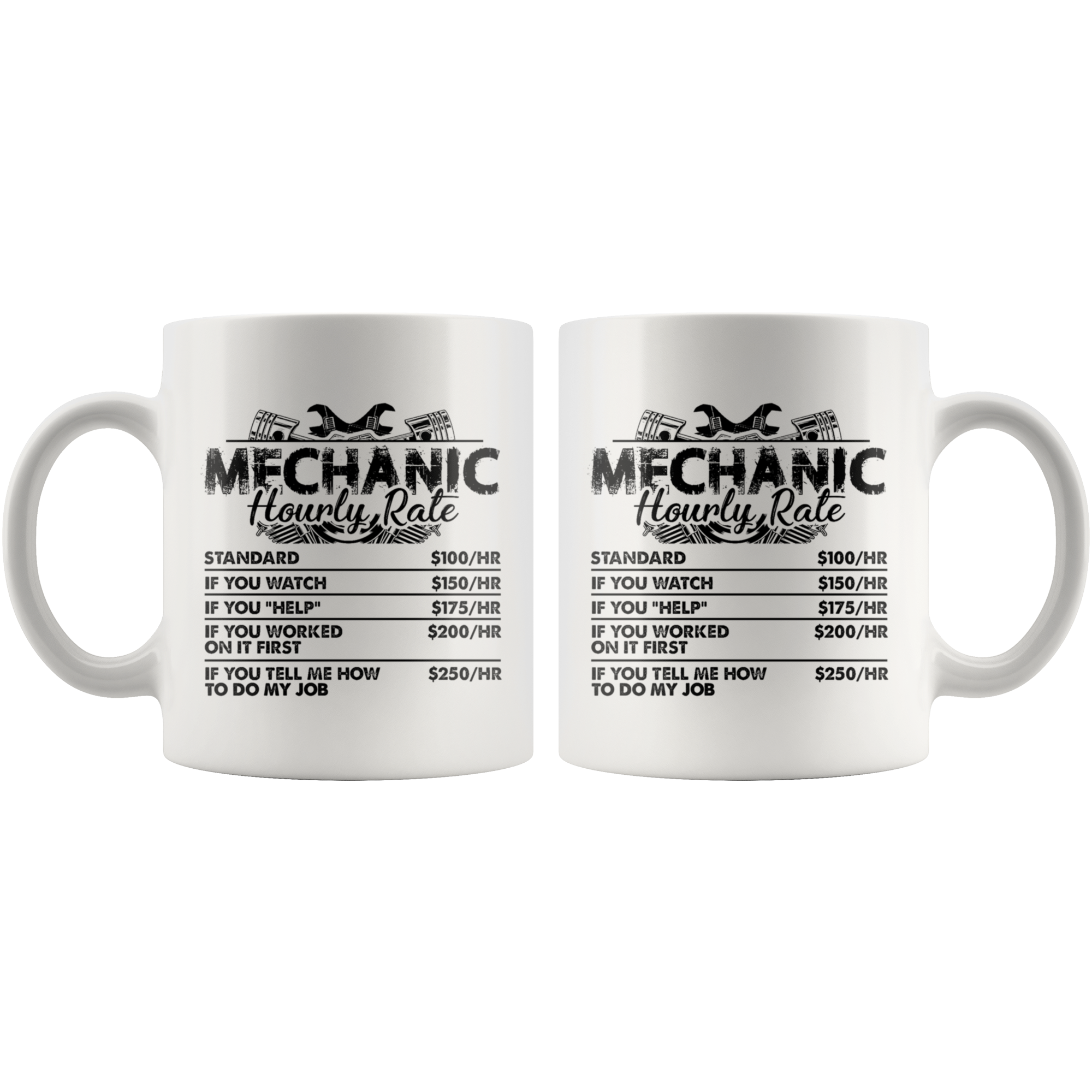 Mechanic Hourly Rate Mug